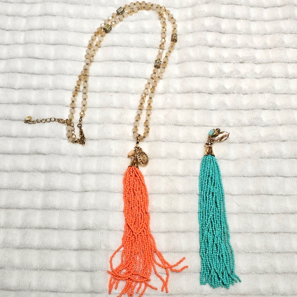 Bead Necklace with tassles